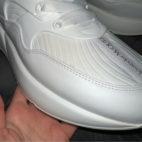 New Size 46 Alexander McQueen Sneakers White Silver - Picture 11 of 14